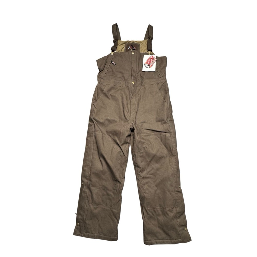 Rocky‎ Classic Waterproof Canvas Bib Overalls Mens L Brown Insulated Work Pants